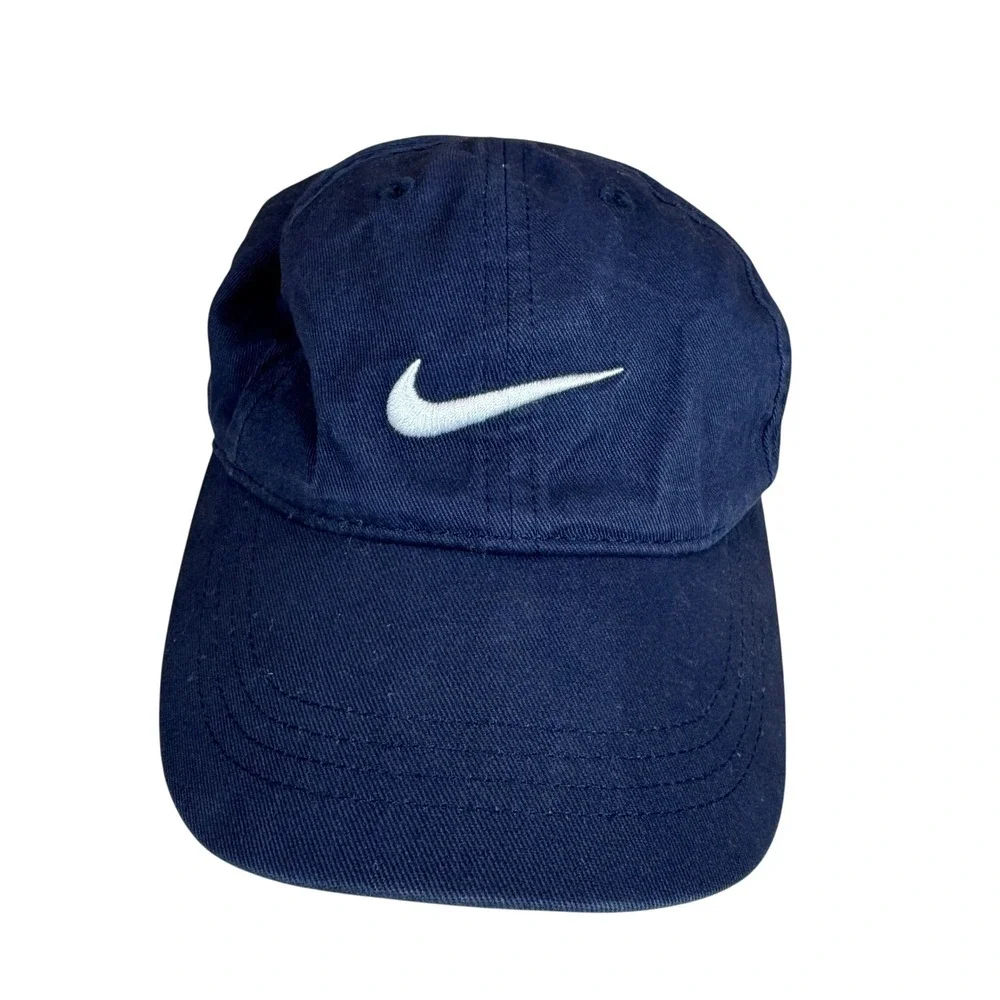 Nike Kids Navy Blue Club Cap Adjustable Swoosh Logo Hat Child 4-7 2319-695 - Picture 4 of 6